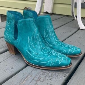 Roper Turquoise Ankle Booties